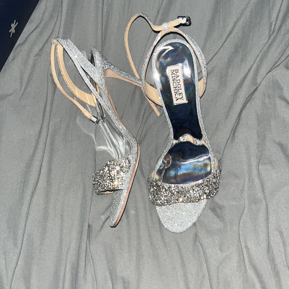 $275 Badgley Mischka Size 9 Jen Ankle Strap Crystal Sandal Pumps NWT - Picture 8 of 11